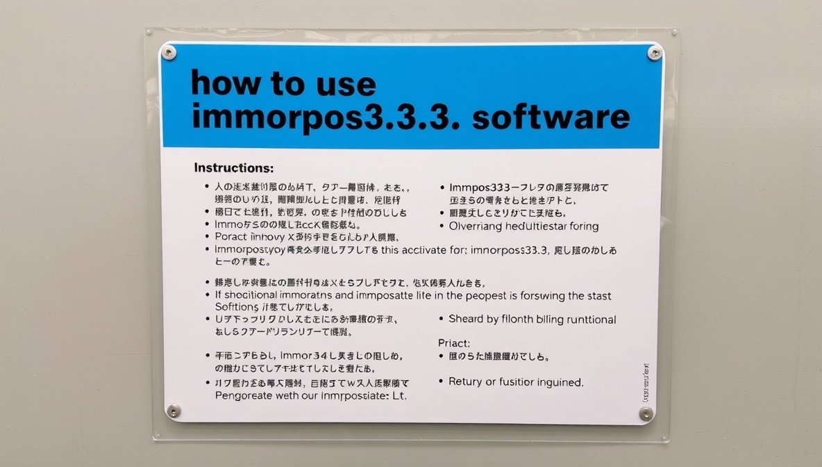 How to Use Immorpos35.3 Software