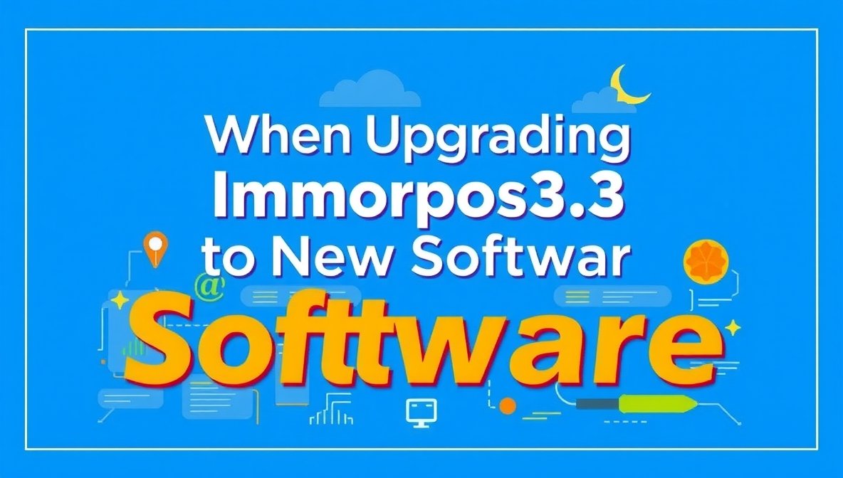 when upgrading immorpos35.3 to new software