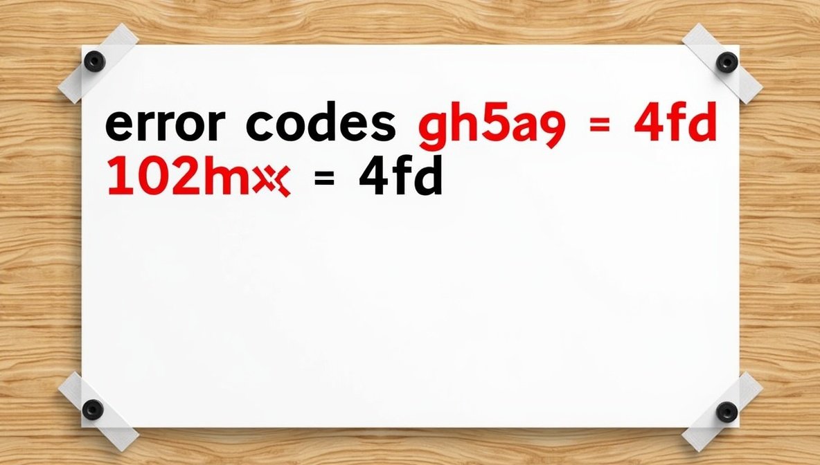 gh5a9.4fd error codes