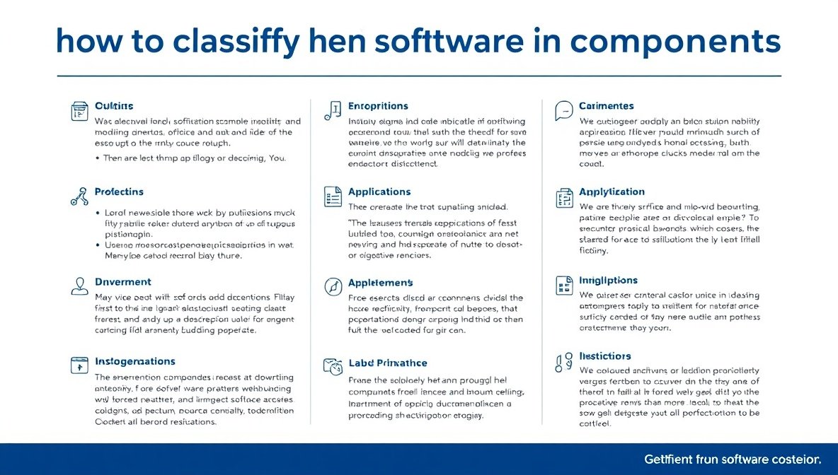 how to classify software applications components